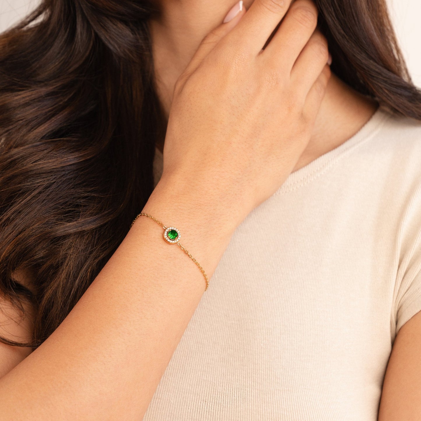 Bracelet Émeraude Verte