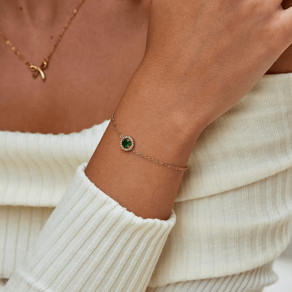 Bracelet Émeraude Verte