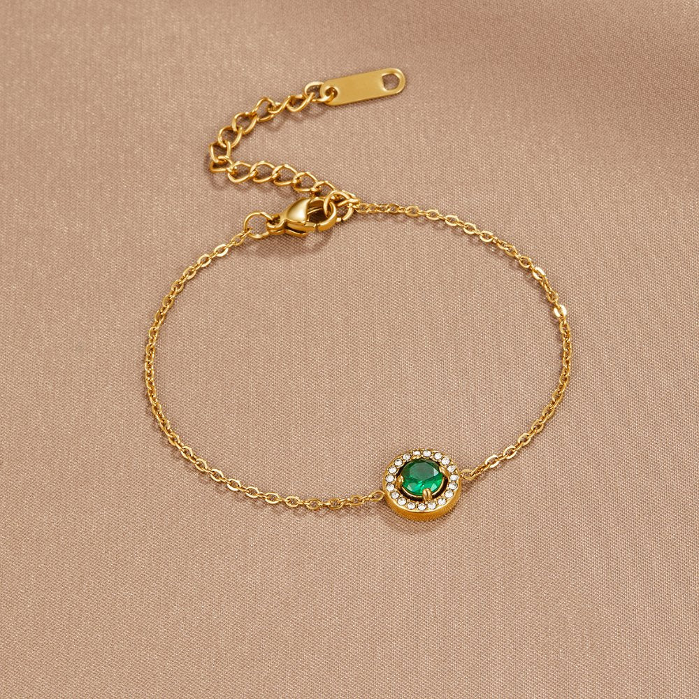 Bracelet Émeraude Verte