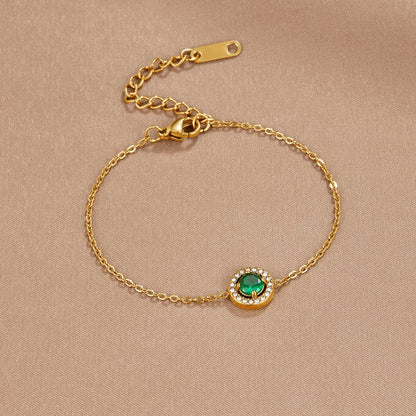 Bracelet Émeraude Verte