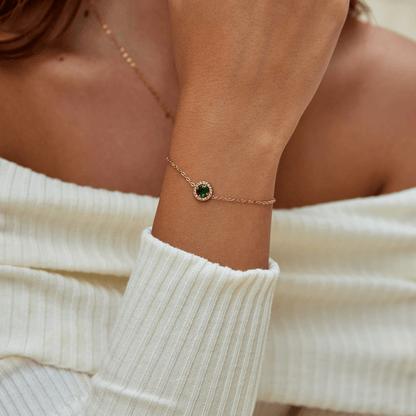 Bracelet Émeraude Verte
