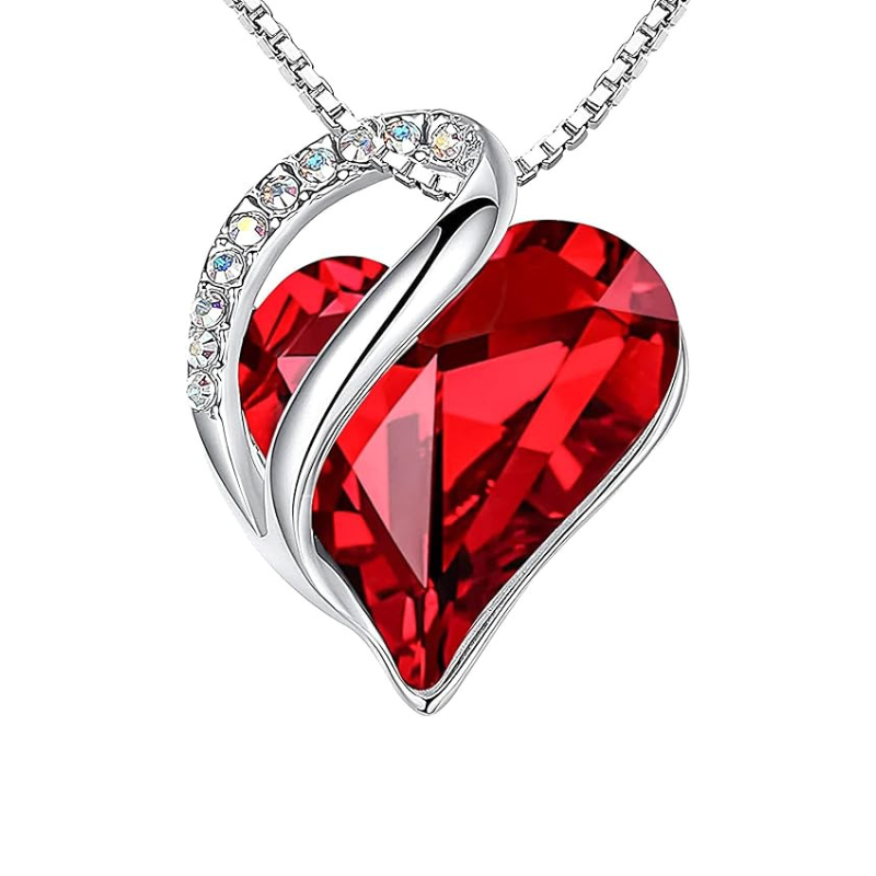 Collier Cœur Infini Rubis