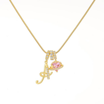 Collier avec pendentif cœur initial