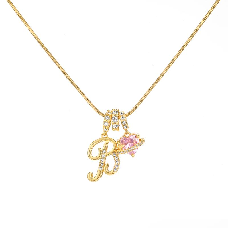 Collier avec pendentif cœur initial