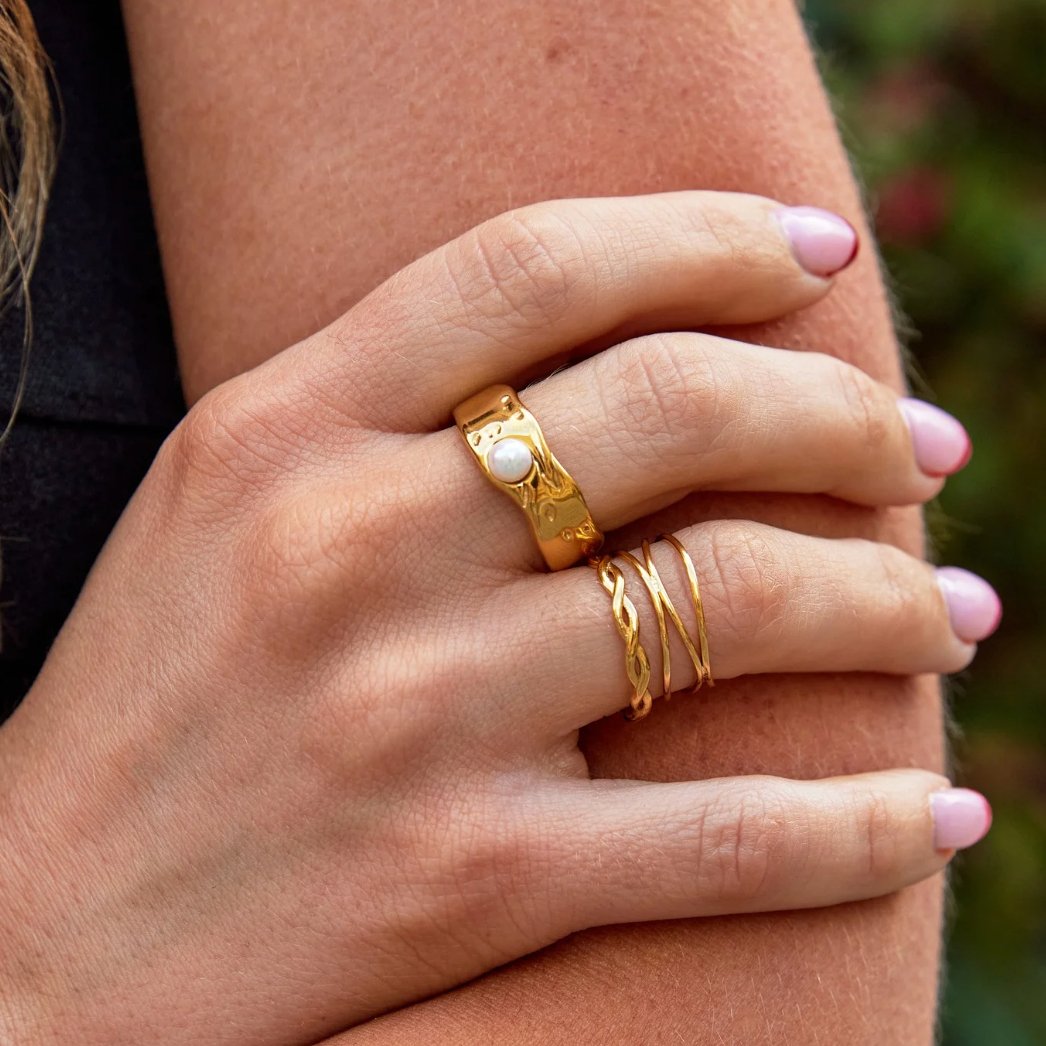 Bague Torsade Dorée