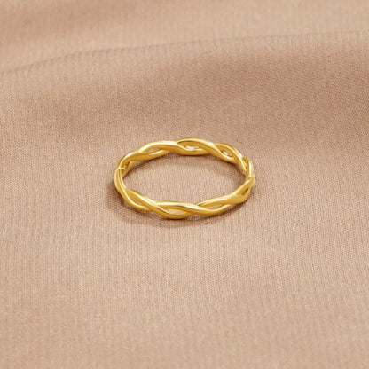 Bague Torsade Dorée