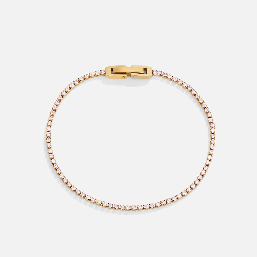 Bracelet Kiera Or & Cristal Rose