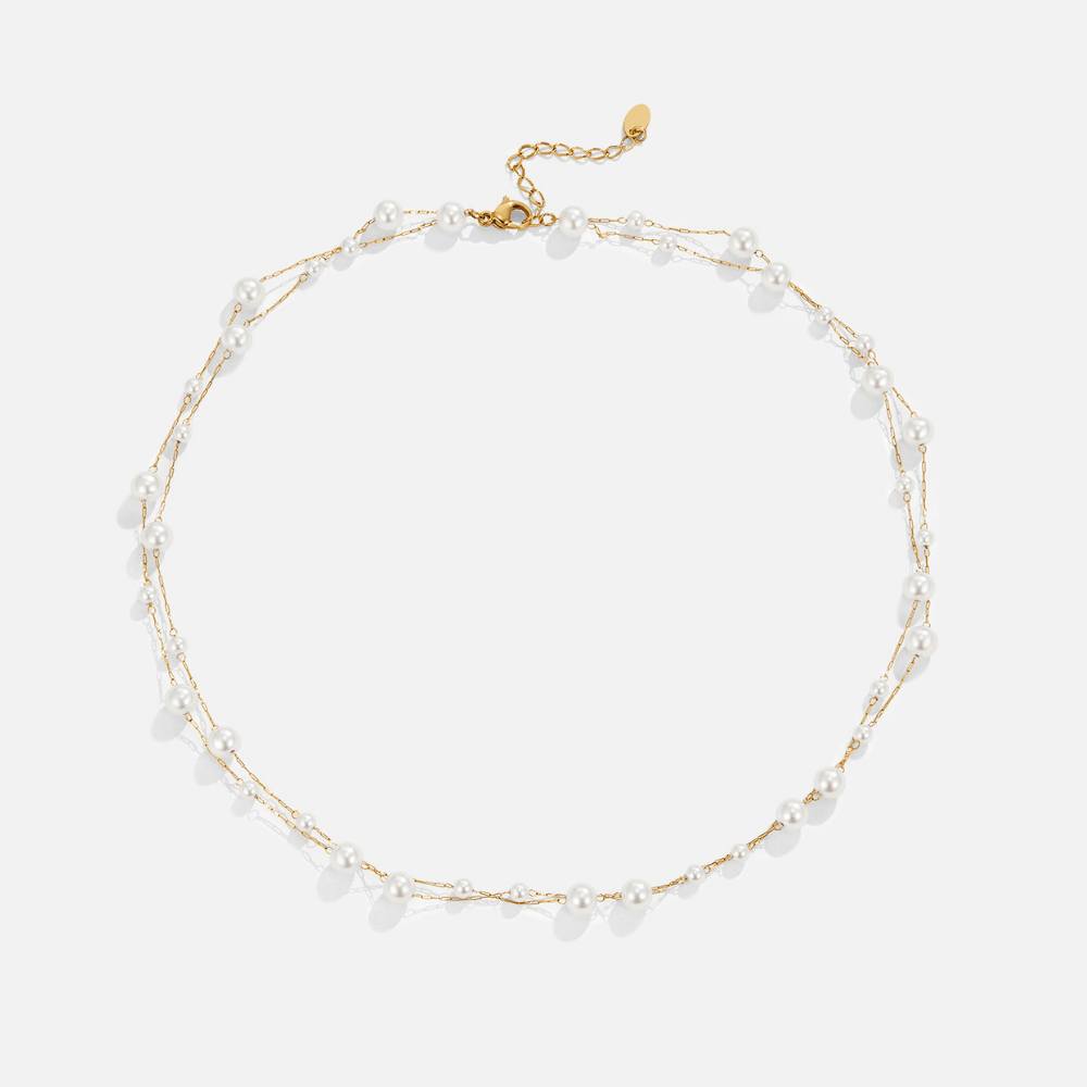Collier Tori à Perles Superposé