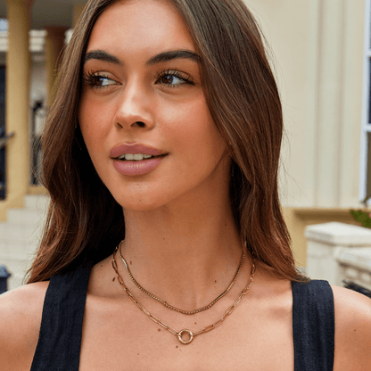 Collier Cordelia en Cristal Or