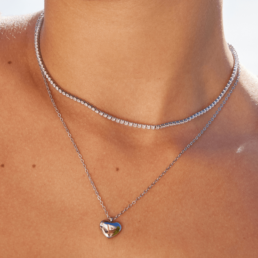 Collier Cordelia en Cristal Argent