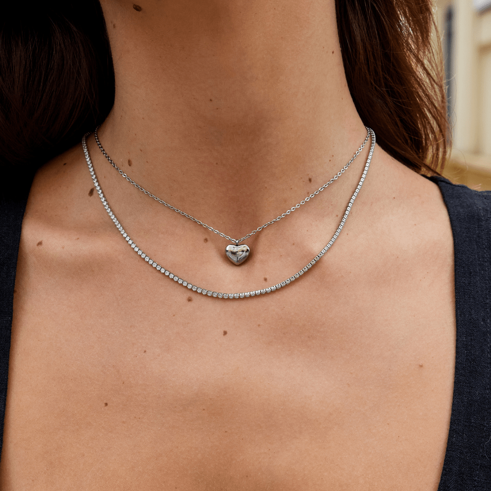 Collier Cordelia en Cristal Argent