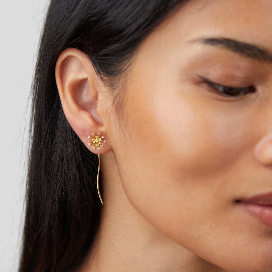 Boucles pissenlit or 18K