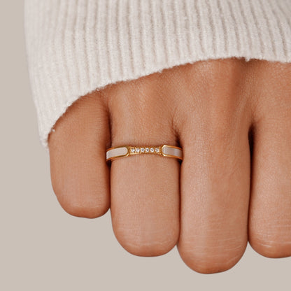 Bague Nacre & Cristaux