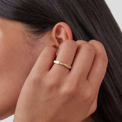 Bague Nacre & Cristaux