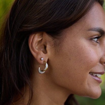 Créoles nacre torsadées