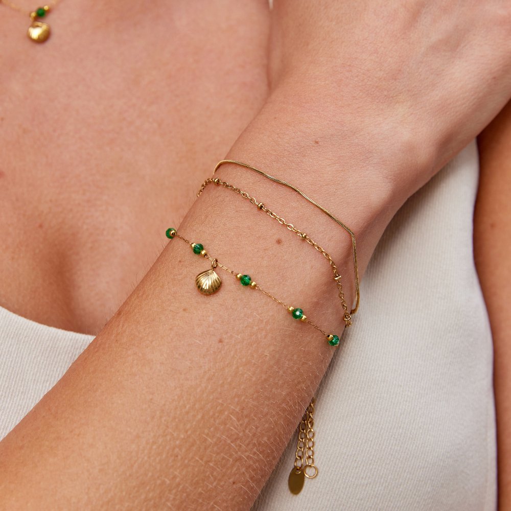 Bracelet Nerissa Coquillage Vert