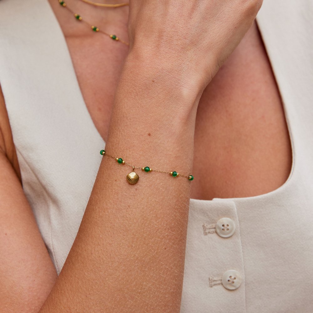 Bracelet Nerissa Coquillage Vert