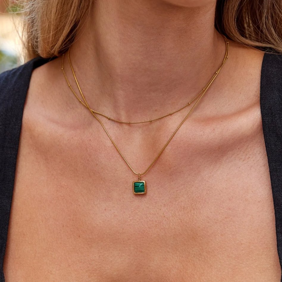 Collier Niyah Chaîne Or avec Perles