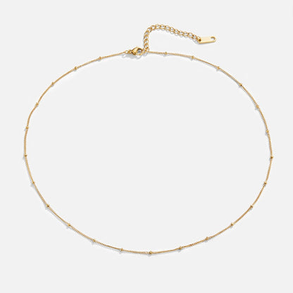 Collier Niyah Chaîne Or avec Perles