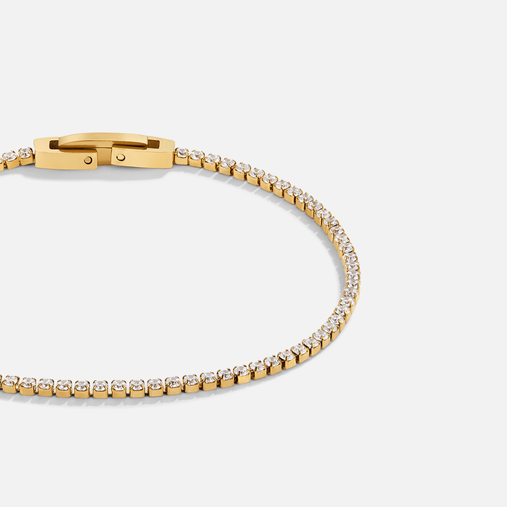 Bracelet Niyah Or & Cristal Blanc