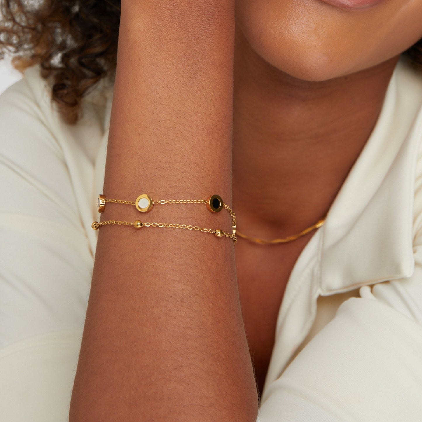 Bracelet Onyx Blanc