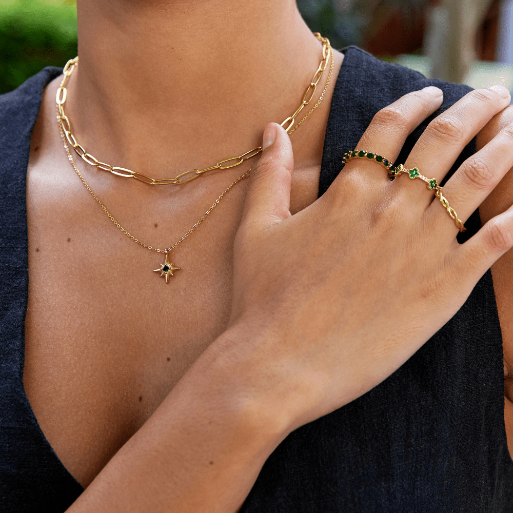 Collier Maillon Trombone Or
