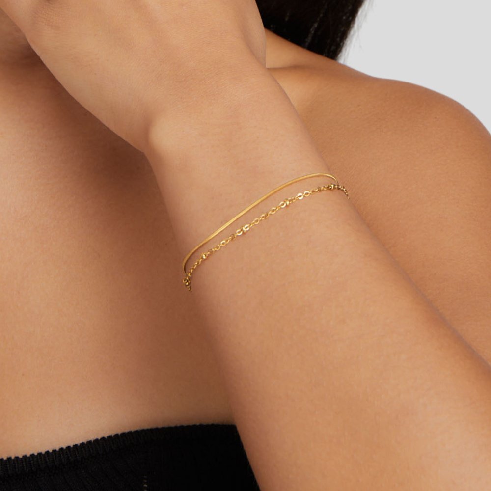 Bracelet Pia Doré Superposé