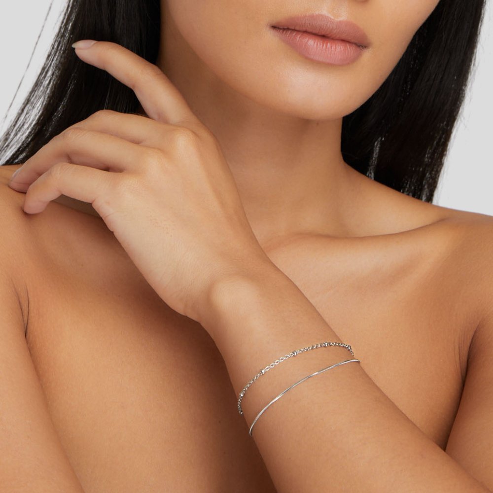 Bracelet Pia Argent Superposé