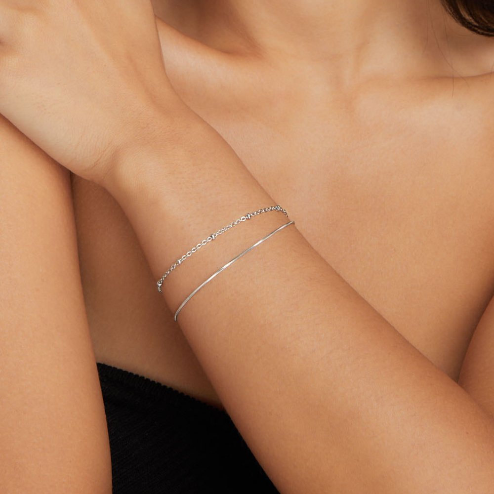 Bracelet Pia Argent Superposé