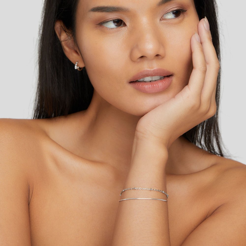 Bracelet Pia Argent Superposé