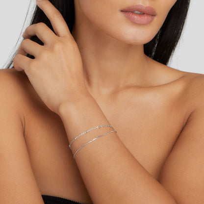 Bracelet Pia Argent Superposé