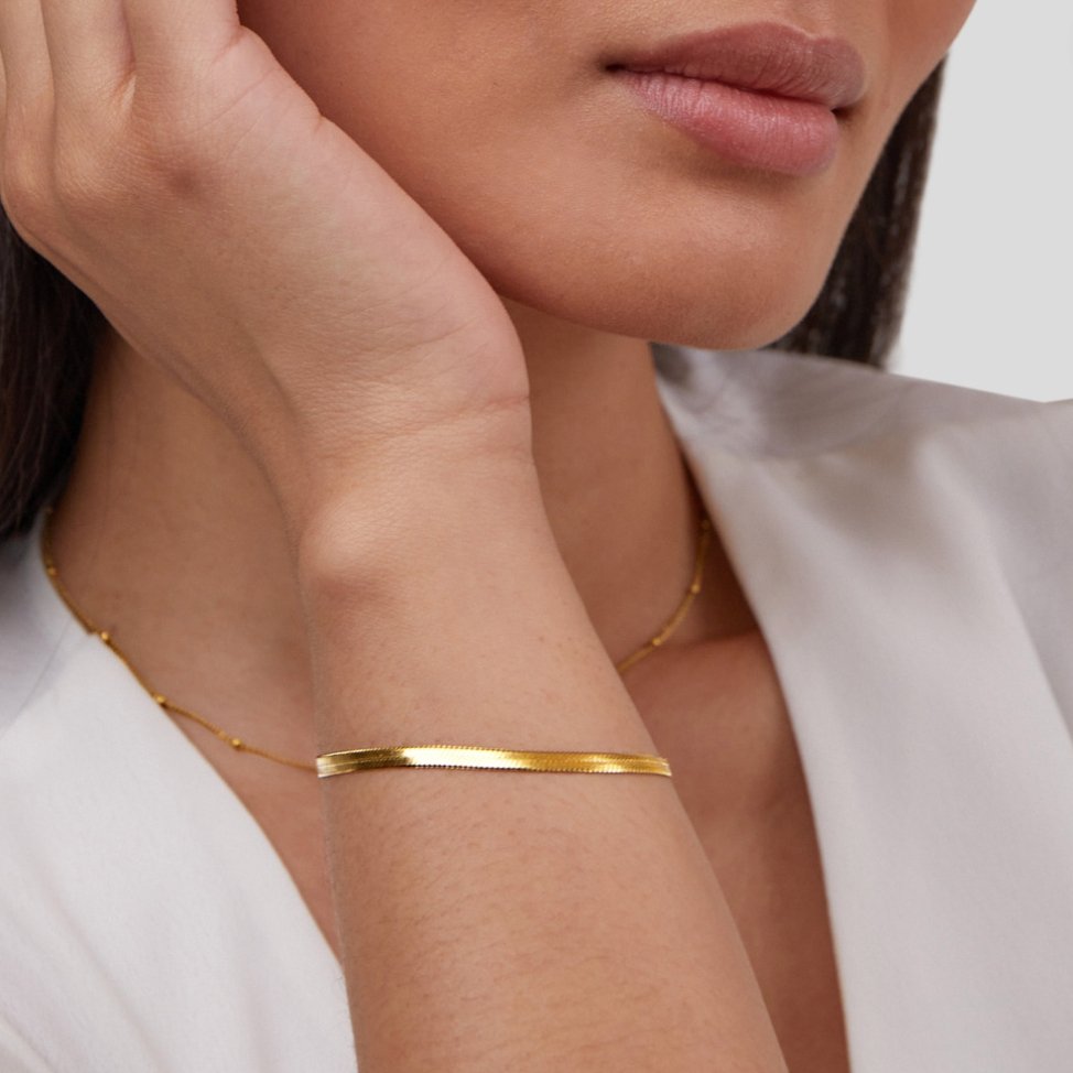 Bracelet Sarya Chaîne Serpent Dorée