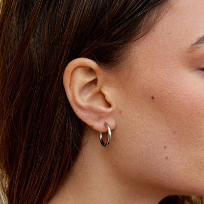 Ensemble de mini créoles trio argentées