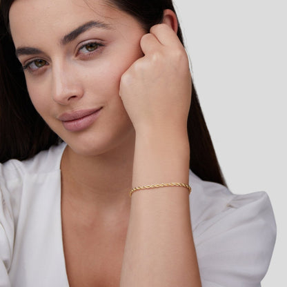 Bracelet Doré Torsadé