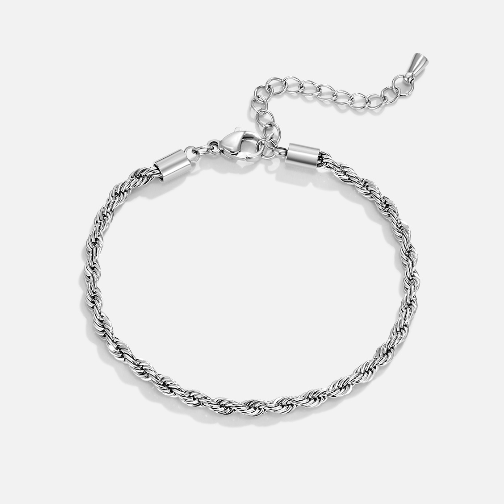 Bracelet Argent Torsadé