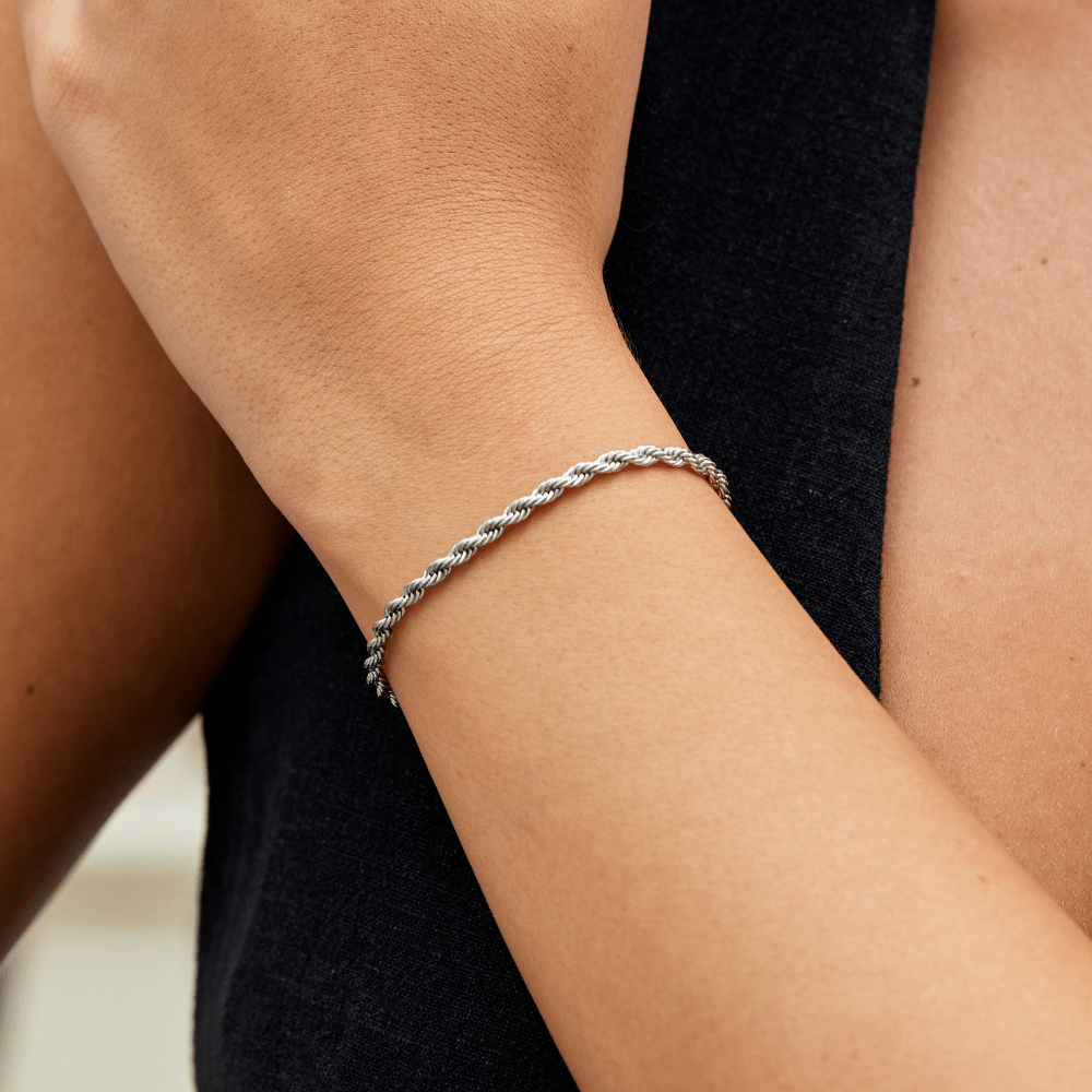 Bracelet Argent Torsadé