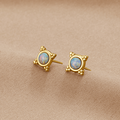 Clous opale bleue vintage