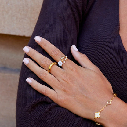 Bague Fleur Blanche