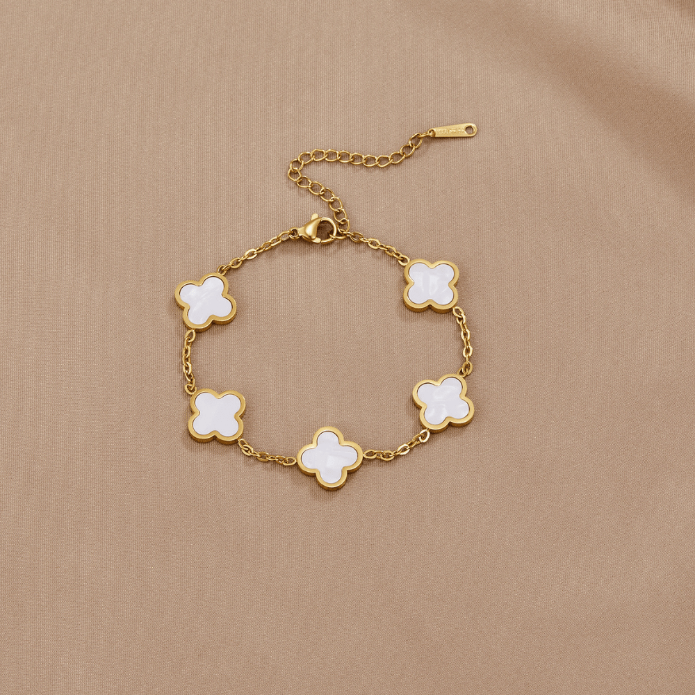 Bracelet Blanc Trèfle