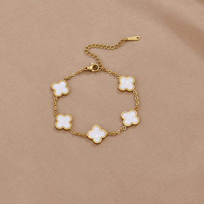 Bracelet Blanc Trèfle