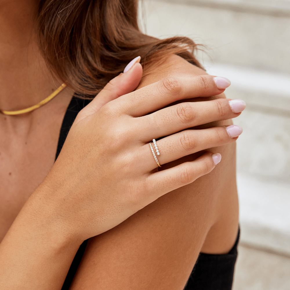 Bague Perle Cristal